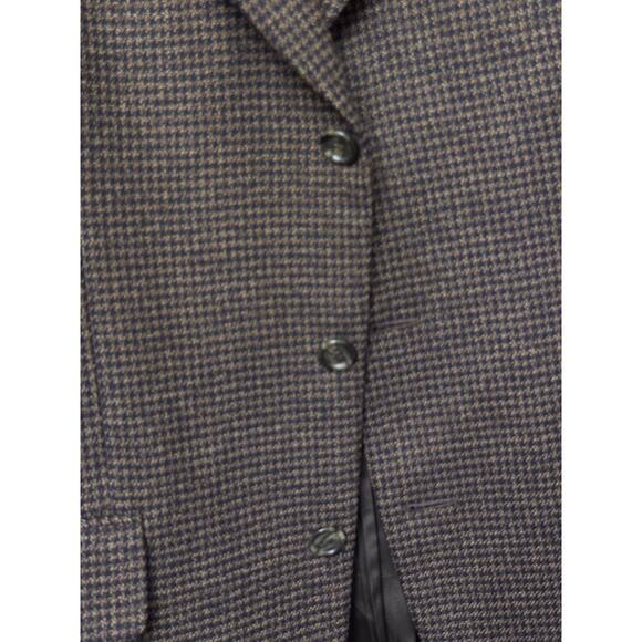 Yves Saint Laurent Mens 44R* Worsted Wool Houndstooth Blazer Suit Coat VTG 80 90 - Picture 6 of 10